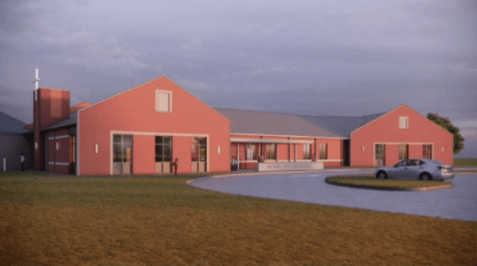 Rendering of the dedicated drop-off area for the From Generation to Generation campaign